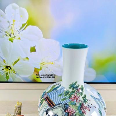 BÌNH SỨ CAO CẤP HỌA TIẾT THẬP NHỊ KIM THOA